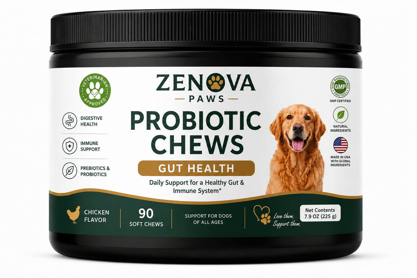 Zenova paws Probiotic Chews